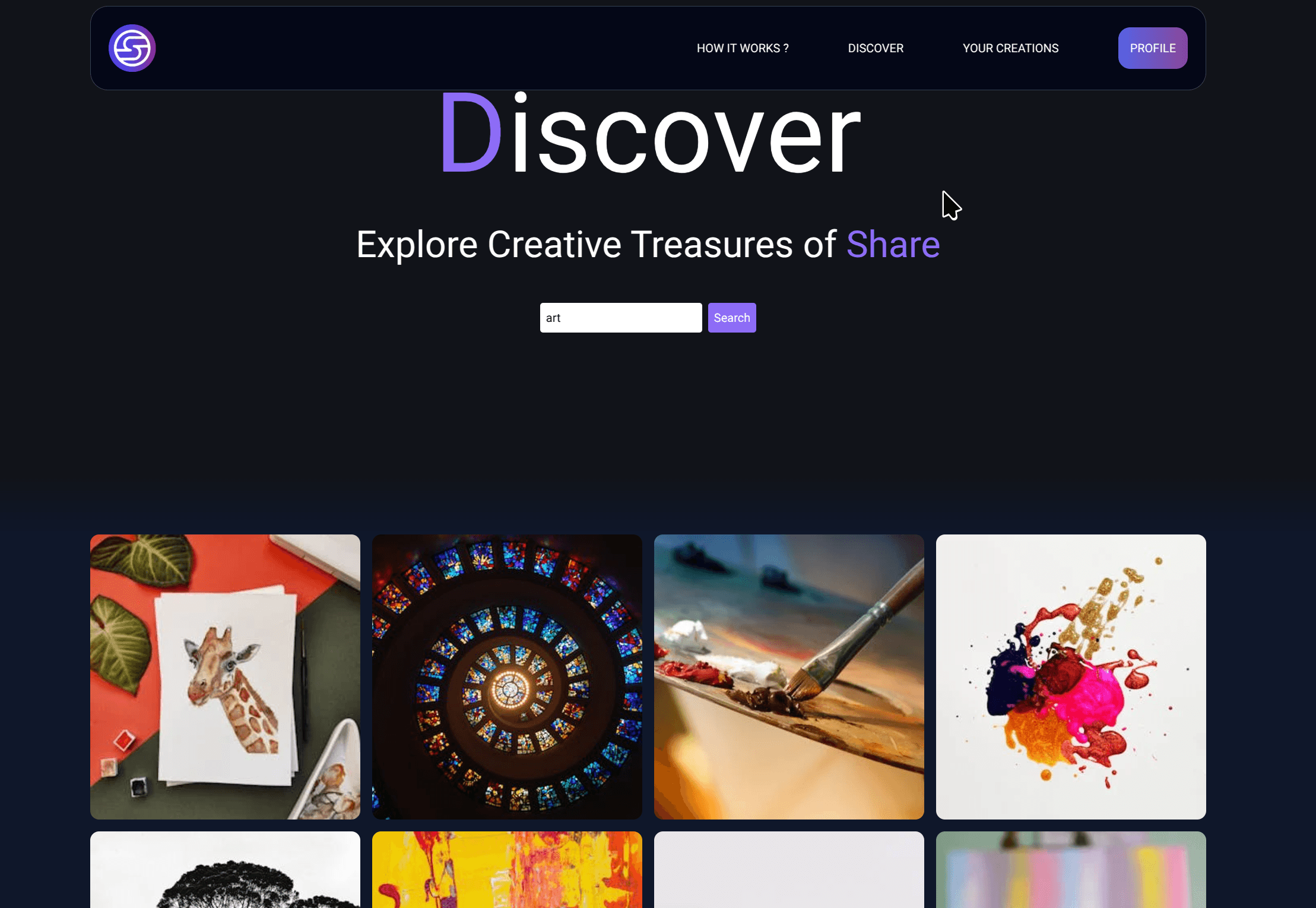 Capture du projet Share